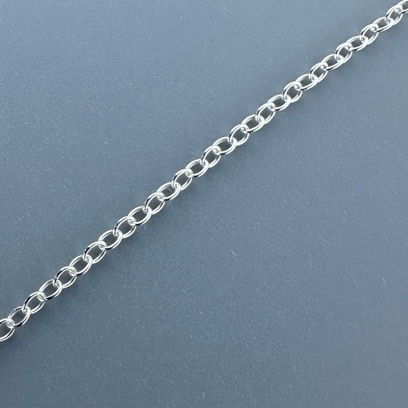 Sterling Silver CZ Crescent Moon Necklace - Picture 10 of 11